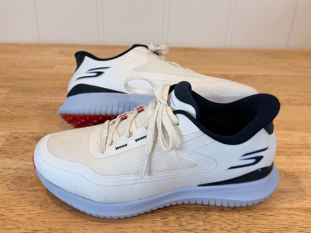 Skechers Women's Slip-ins: GO GOLF Flight Spikeless Golf Shoes White/Navy